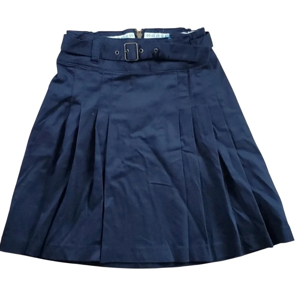 Children's Place Girls Navy Pleated Uniform Skirt‎ Size 6X/7
